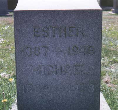 Esther Coughlan's tombstone