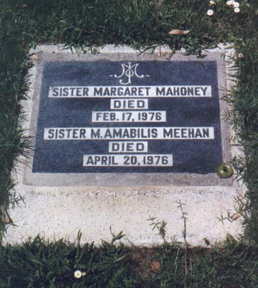 Sister Margaret's Tombstone